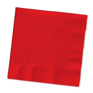 10" X 10" Red Beverage Napkins