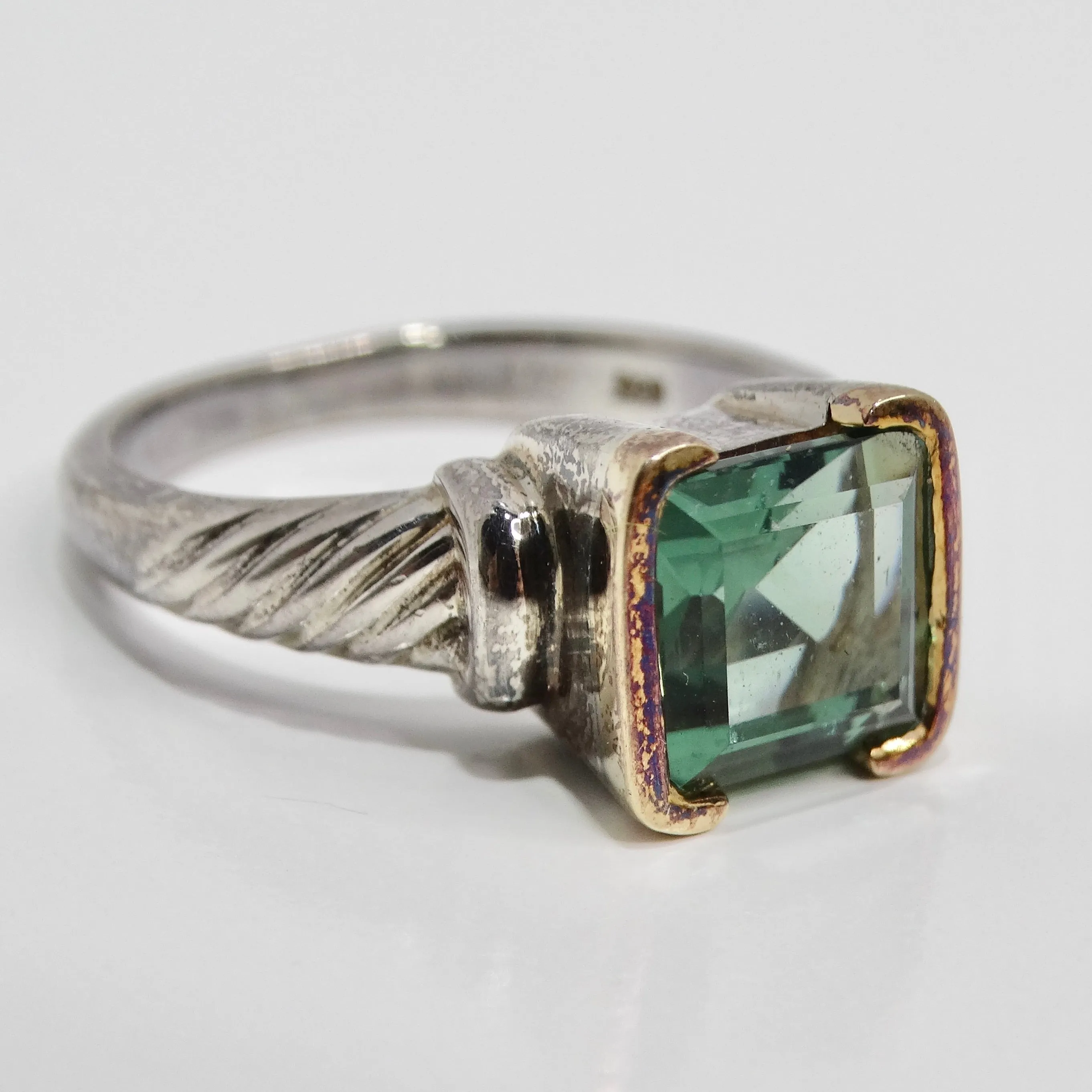 14K Rose Gold 1970s Tourmaline Ring