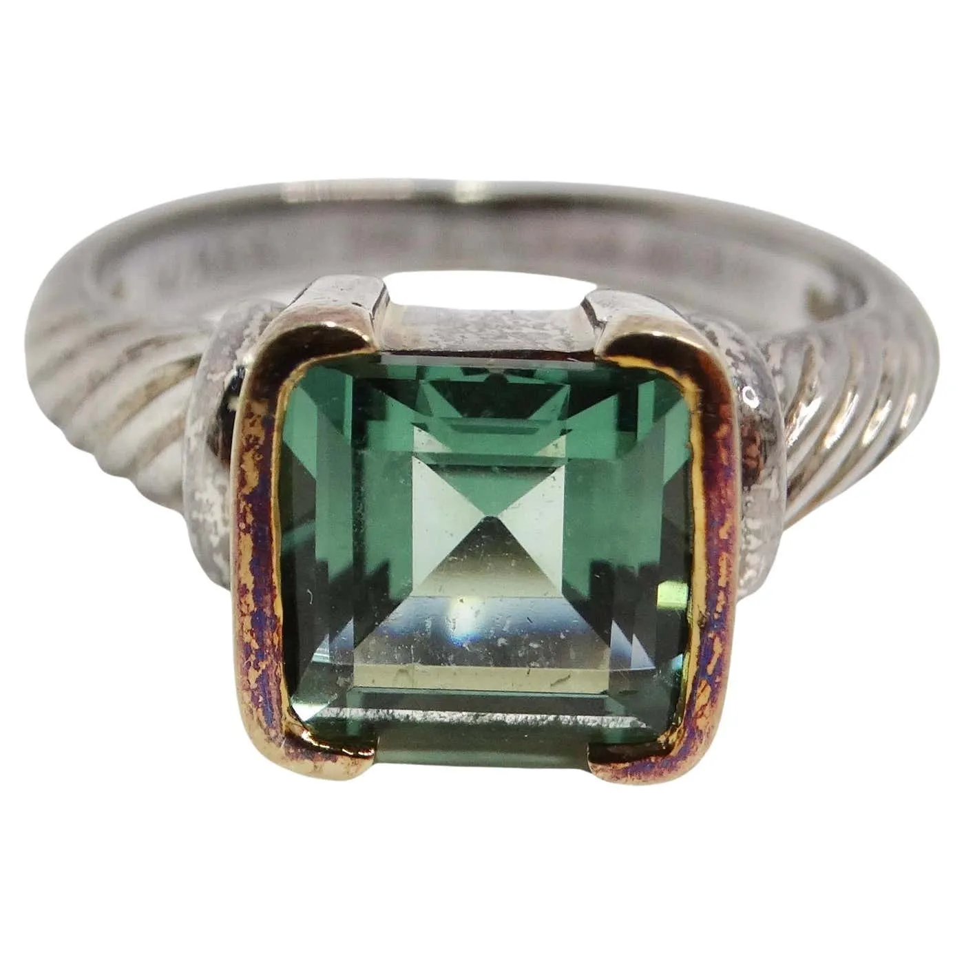 14K Rose Gold 1970s Tourmaline Ring