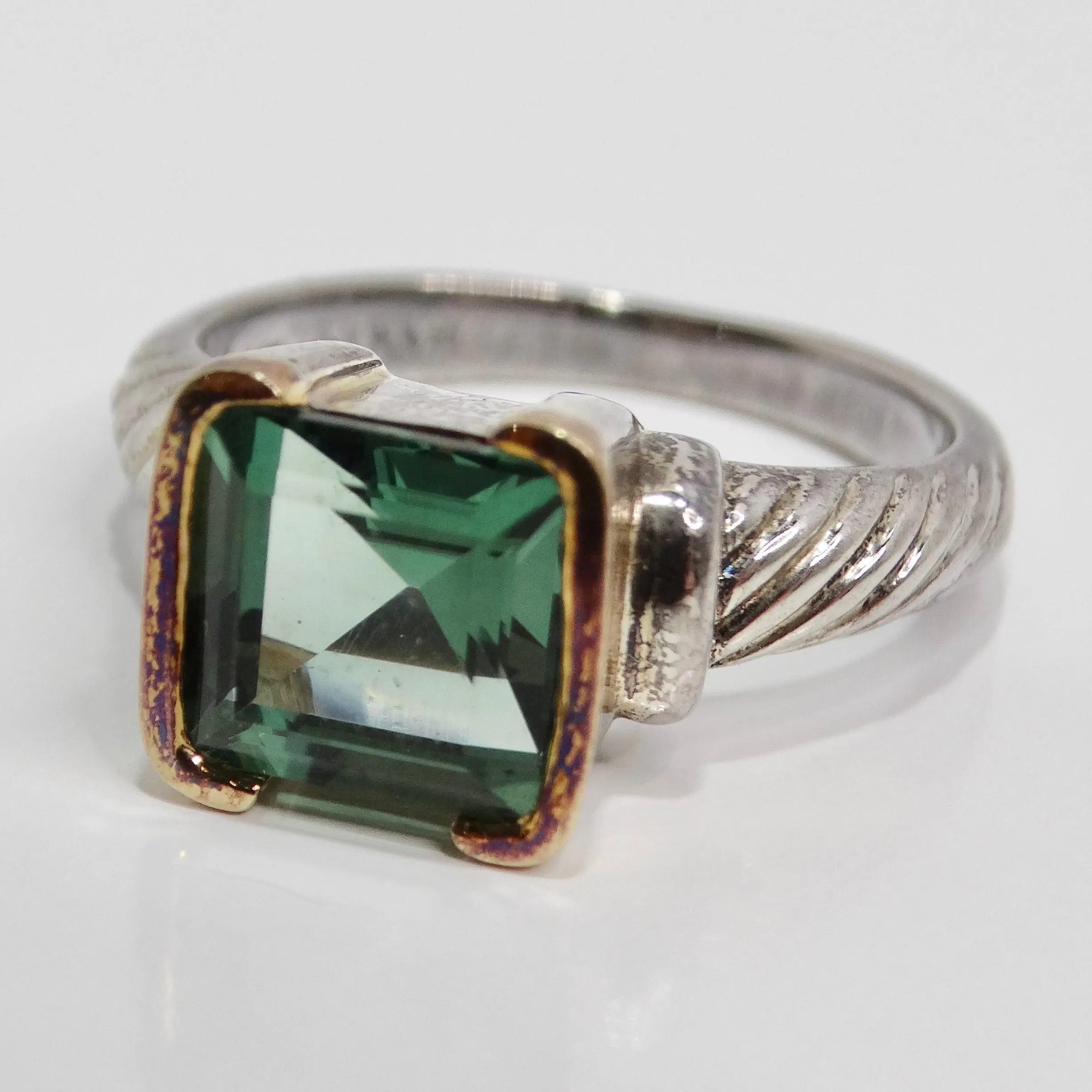 14K Rose Gold 1970s Tourmaline Ring