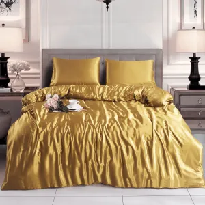 3PCS Satin Bedding Set - Silky Soft Hypoallergenic Year-Round Comfort