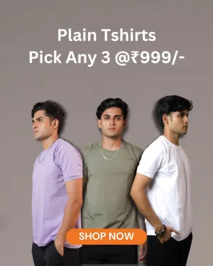 Any 3 plain Tshirt @999