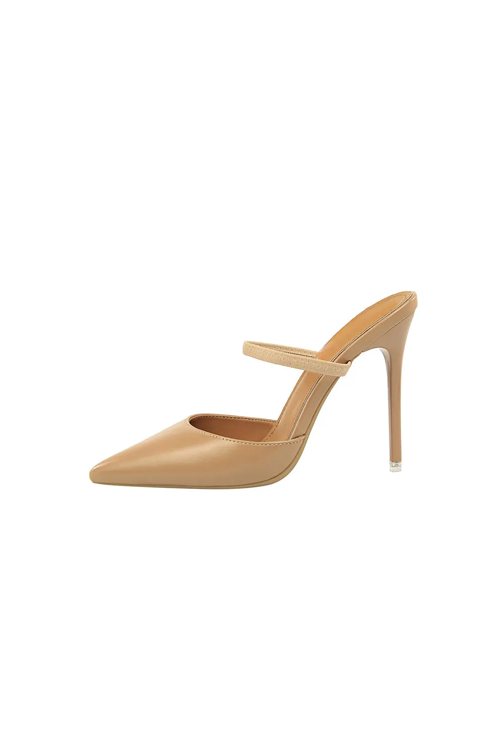 Apricot Stiletto Pointy Heels