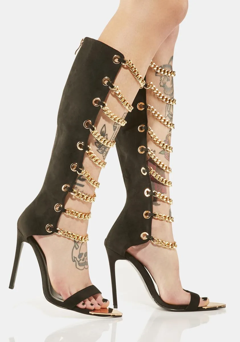 Aragon Knee High Stiletto Heels