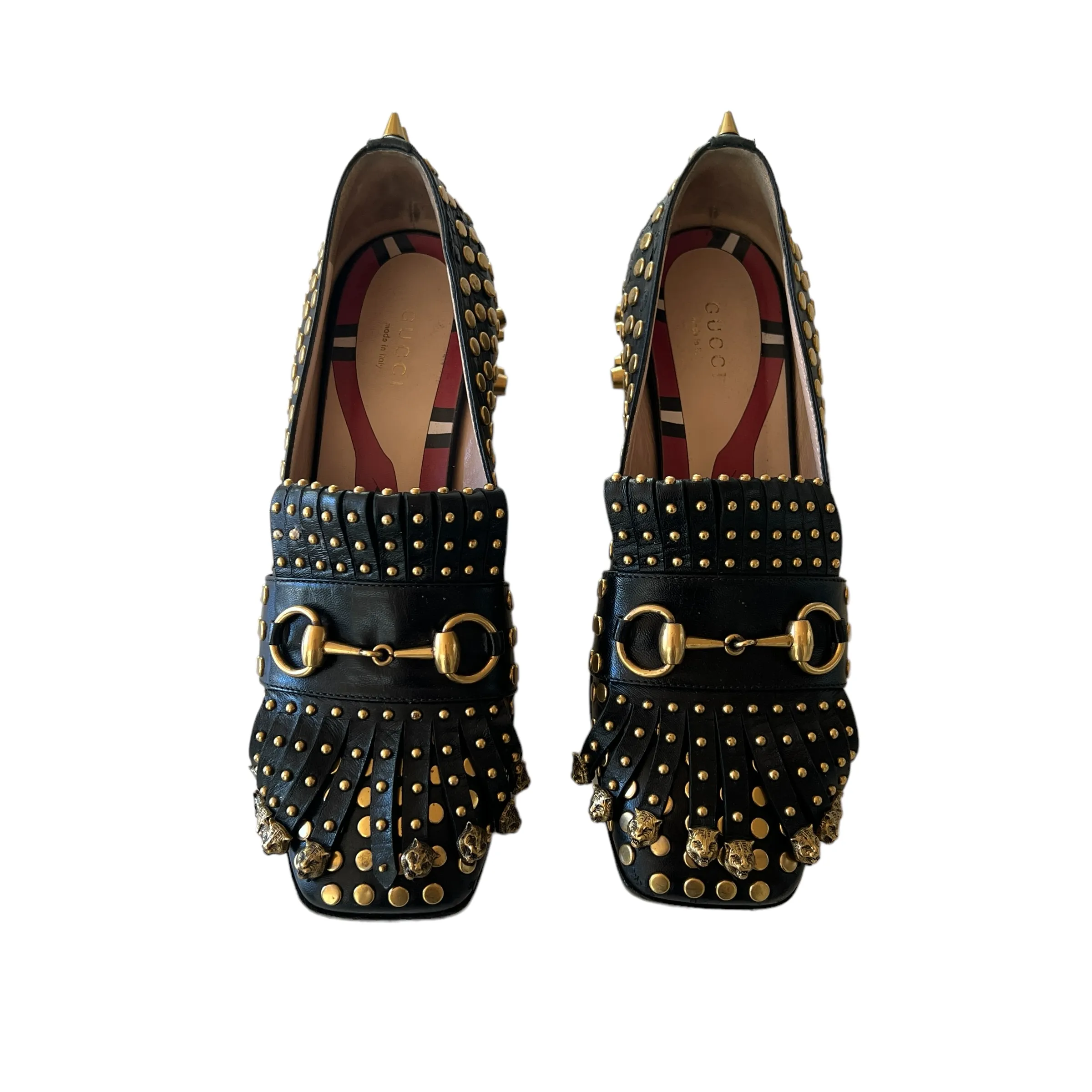 Black Heels with Studs - 6.5