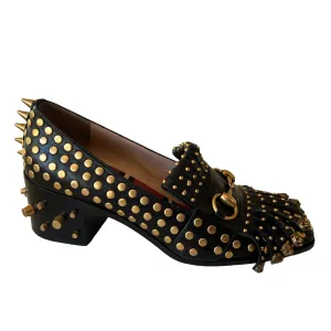 Black Heels with Studs - 6.5