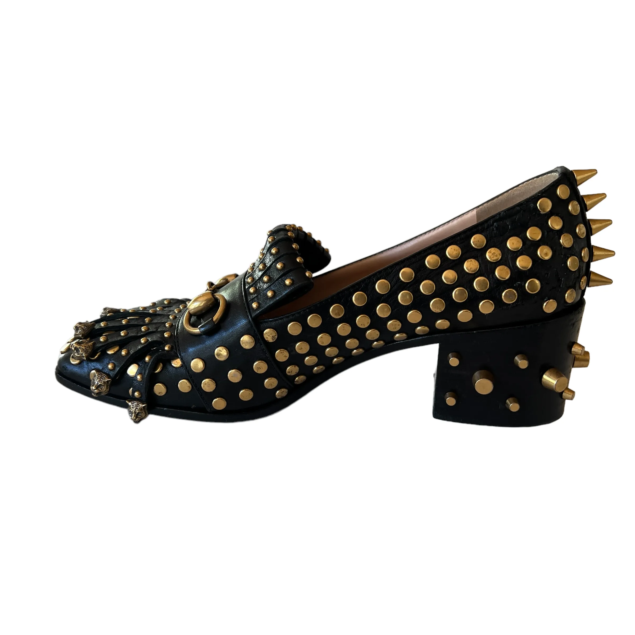 Black Heels with Studs - 6.5