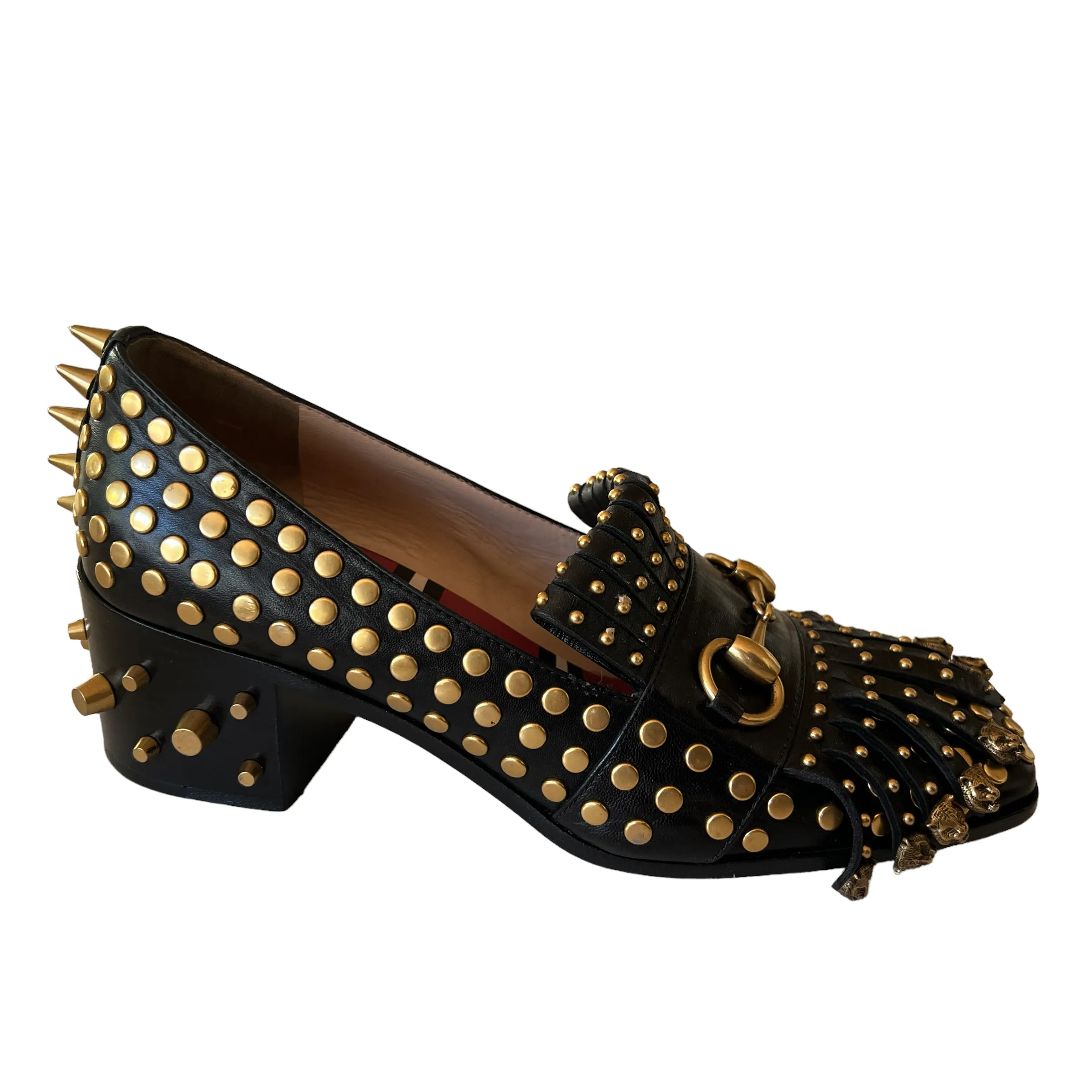 Black Heels with Studs - 6.5