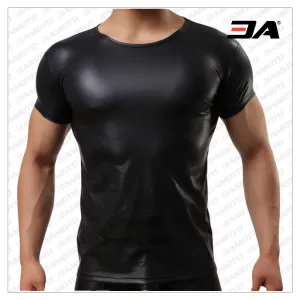 Black Leather T-Shirt