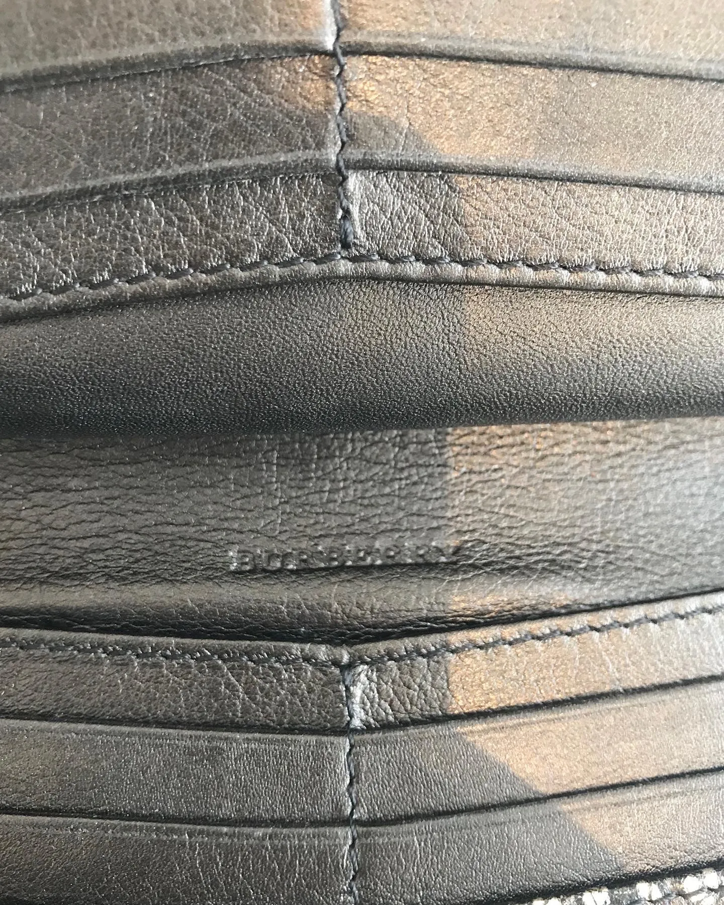 BURBERRY Pebbled Leather Zip Around Wallet