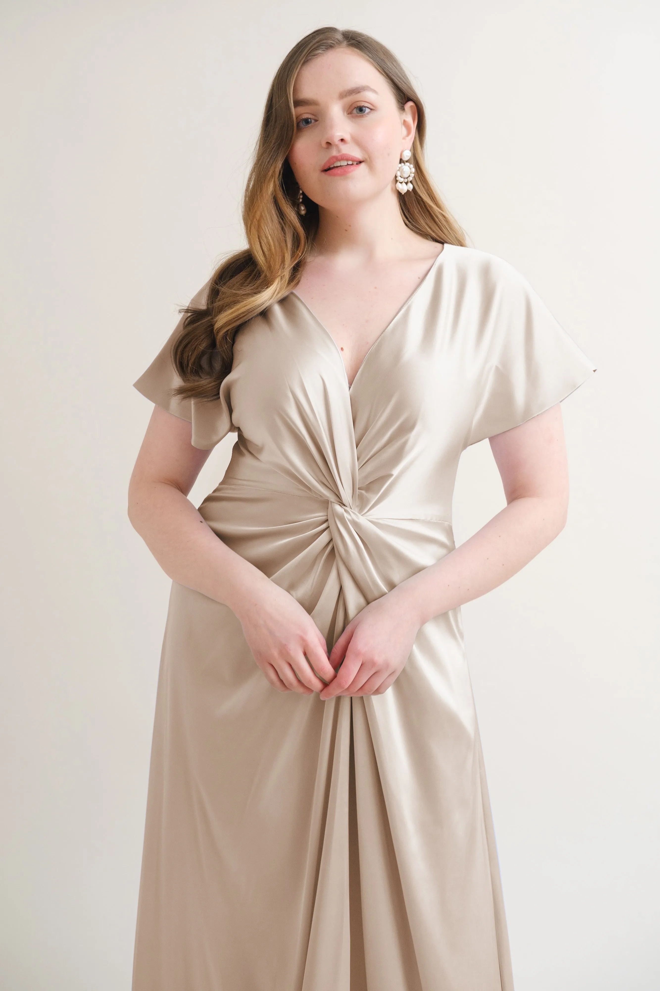 Camilla Bridesmaid Dress In Champagne Satin