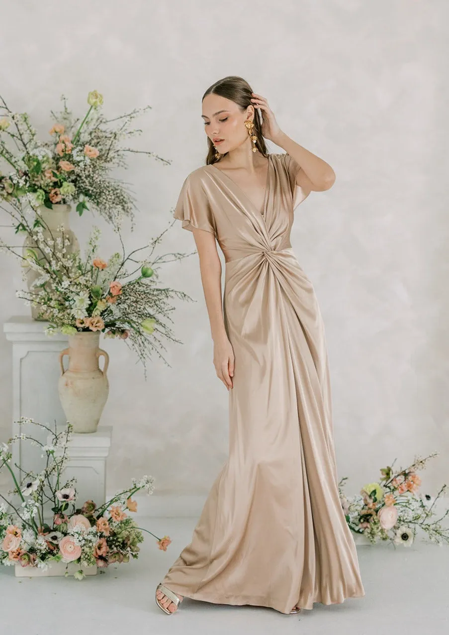 Camilla Bridesmaid Dress In Champagne Satin