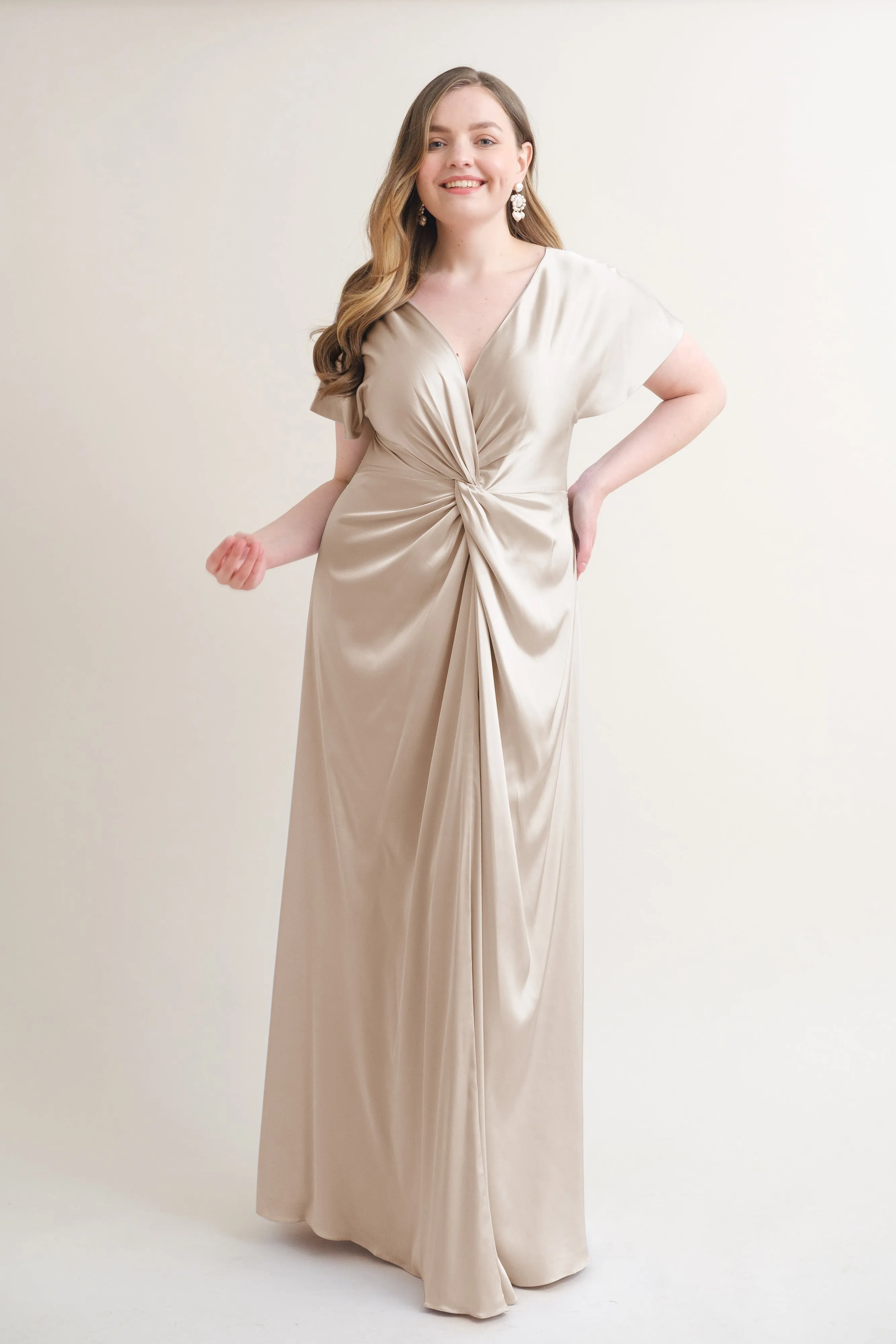 Camilla Bridesmaid Dress In Champagne Satin