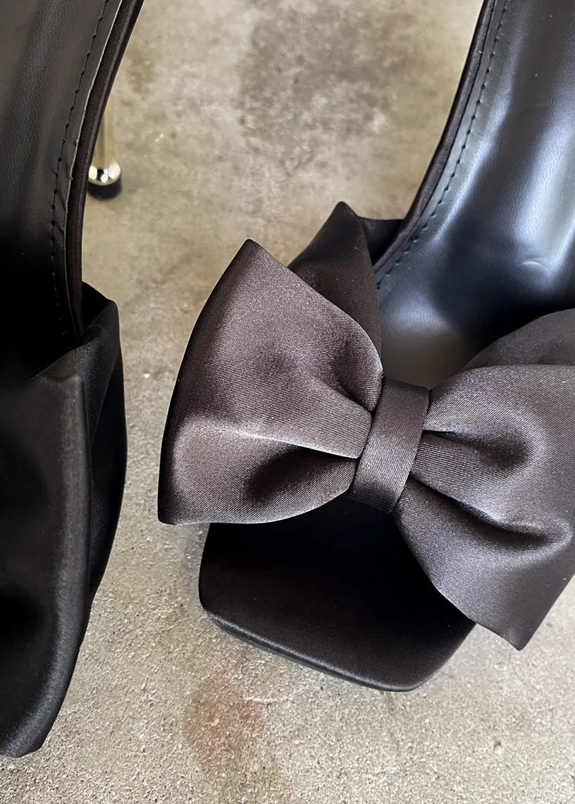 Cayla Bow Satin High Heels