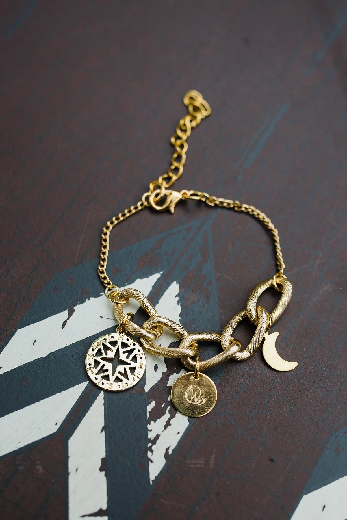 Charming Gold Chain Bracelet