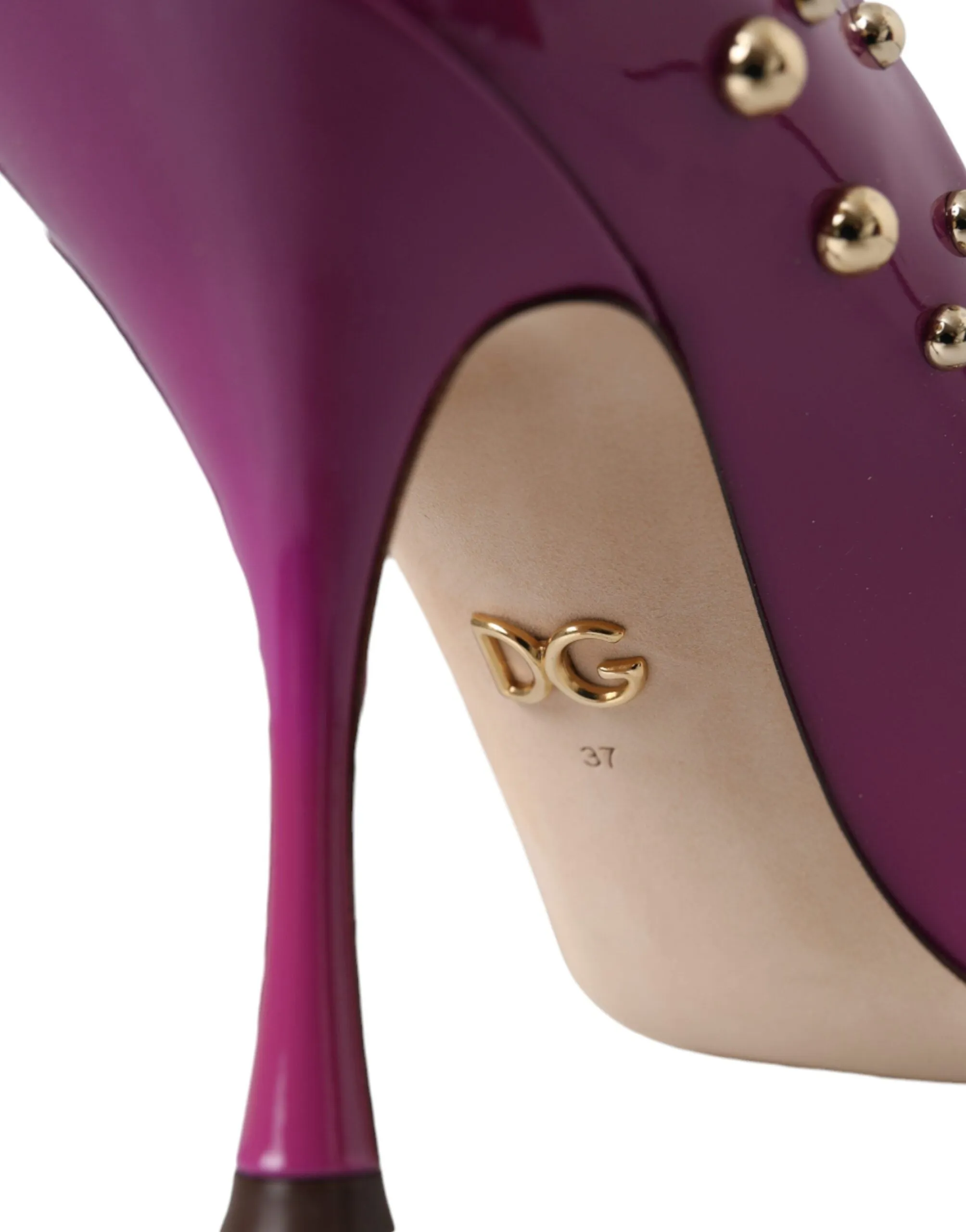 Dolce & Gabbana Purple Embellished High Heels Pumps Shoes