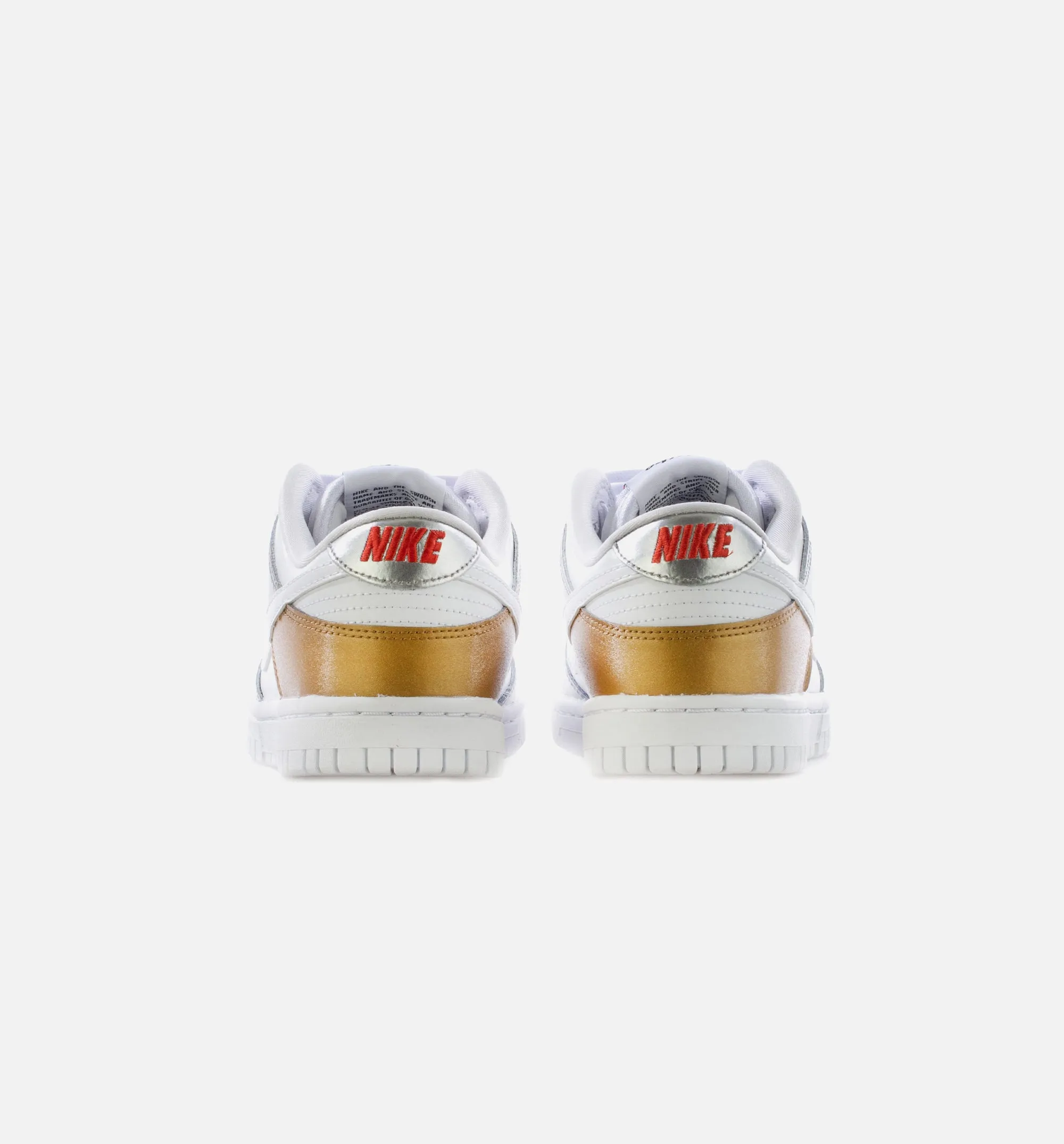 Dunk Low Metallic Womens Lifestyle Shoe - Gold/White/Silver