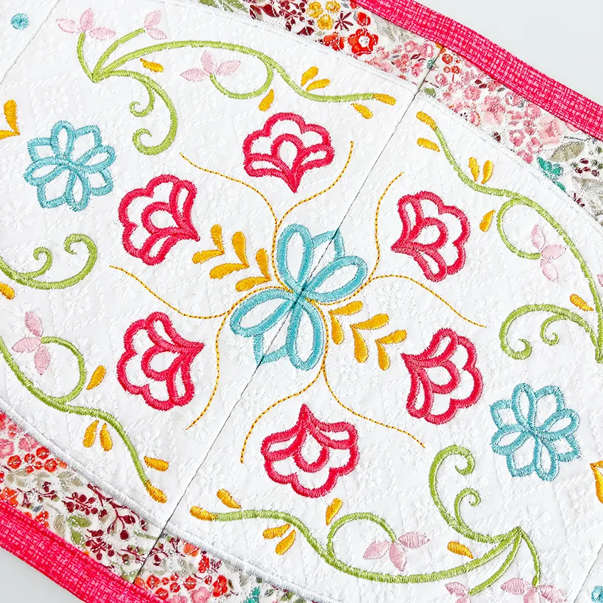 Elegant Embroidered Table Runner