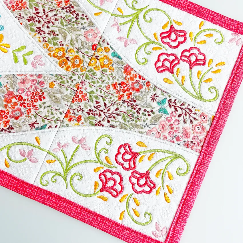 Elegant Embroidered Table Runner