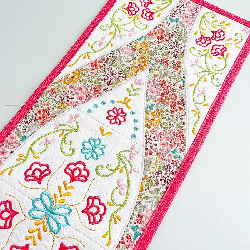 Elegant Embroidered Table Runner