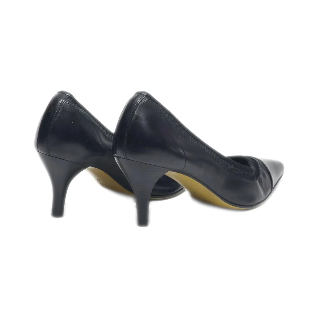 Elizabeth Stuart Kitten Heels Leather Black Colour For Women