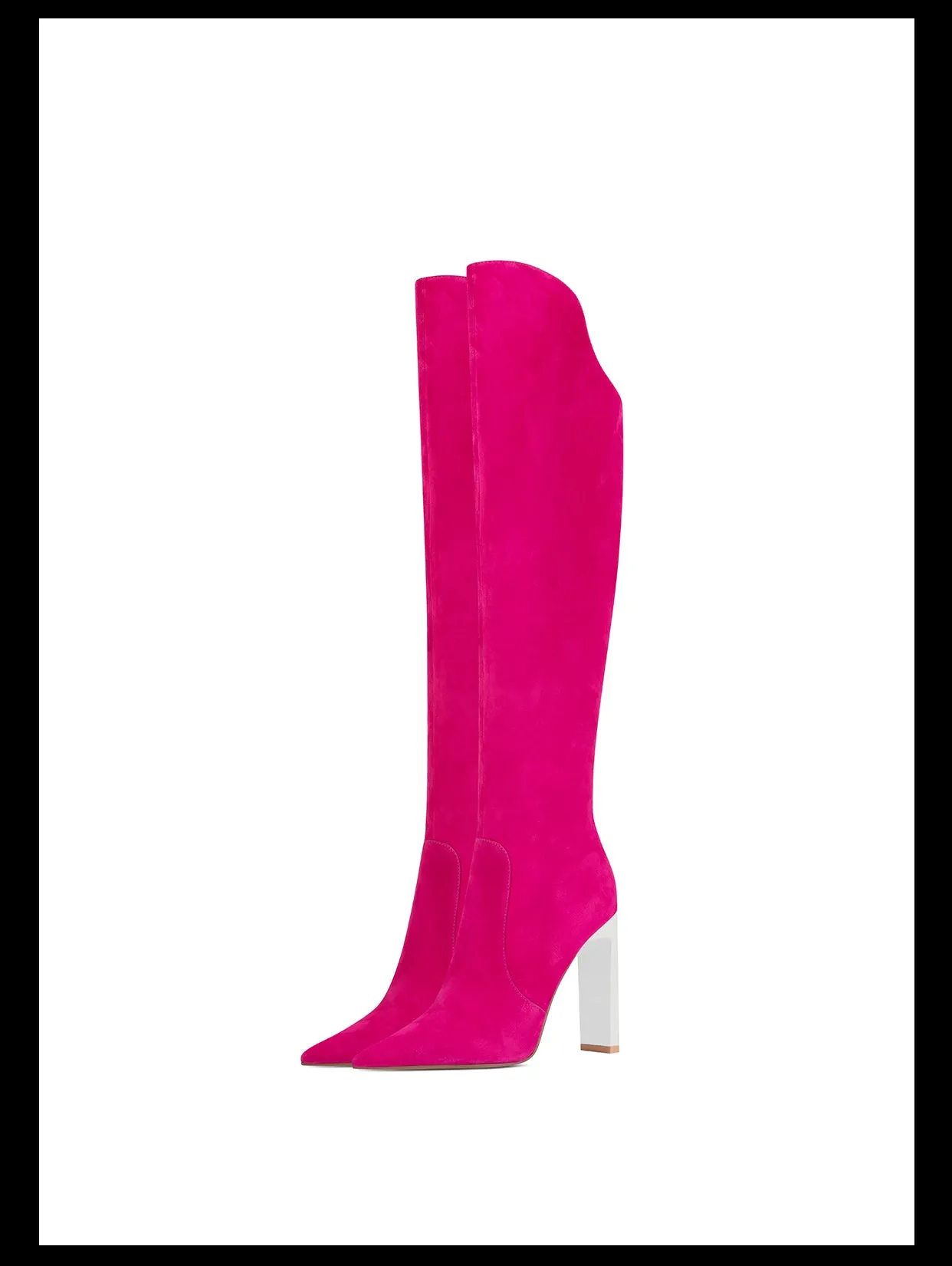 Fab-fei fuchsia autumn/winter knee-length high heel boots - Gachi