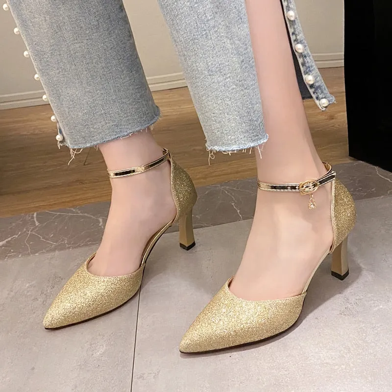 Funki Buys | Shoes | Women's Sparkly Gold Silver Bridal Heels