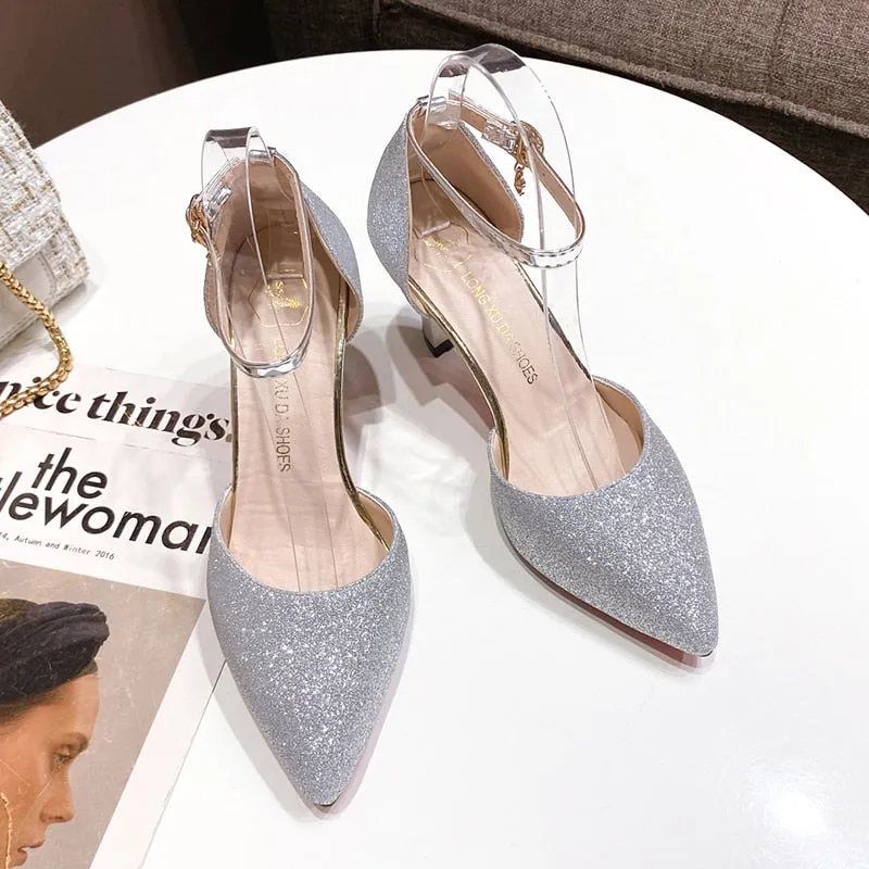 Funki Buys | Shoes | Women's Sparkly Gold Silver Bridal Heels