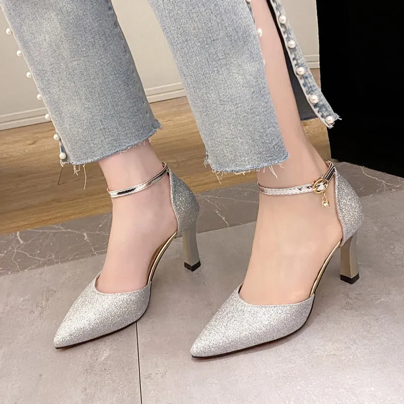 Funki Buys | Shoes | Women's Sparkly Gold Silver Bridal Heels