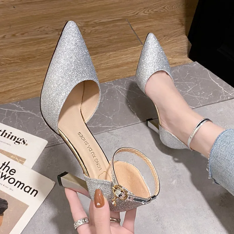 Funki Buys | Shoes | Women's Sparkly Gold Silver Bridal Heels