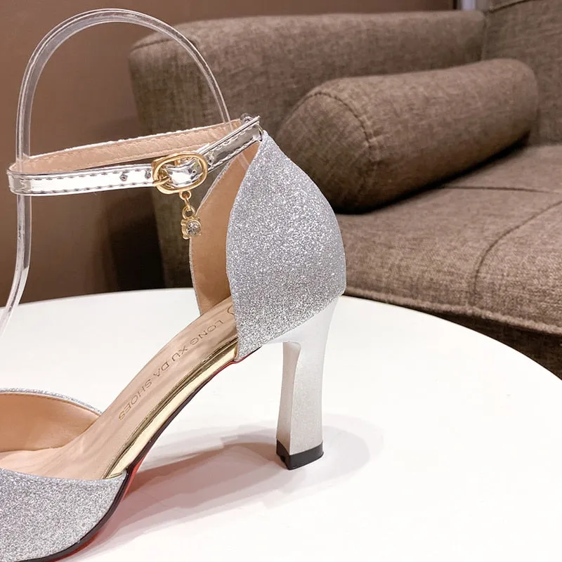 Funki Buys | Shoes | Women's Sparkly Gold Silver Bridal Heels