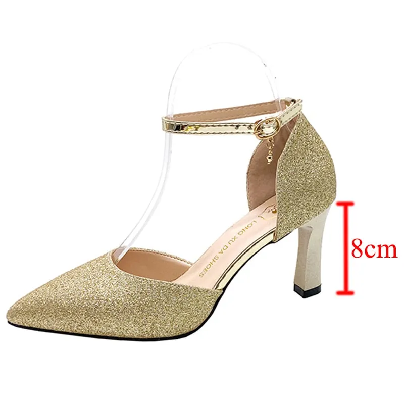 Funki Buys | Shoes | Women's Sparkly Gold Silver Bridal Heels