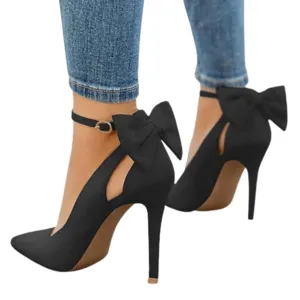 Funki Buys | Shoes | Women's Suede Bow Knot High Heels