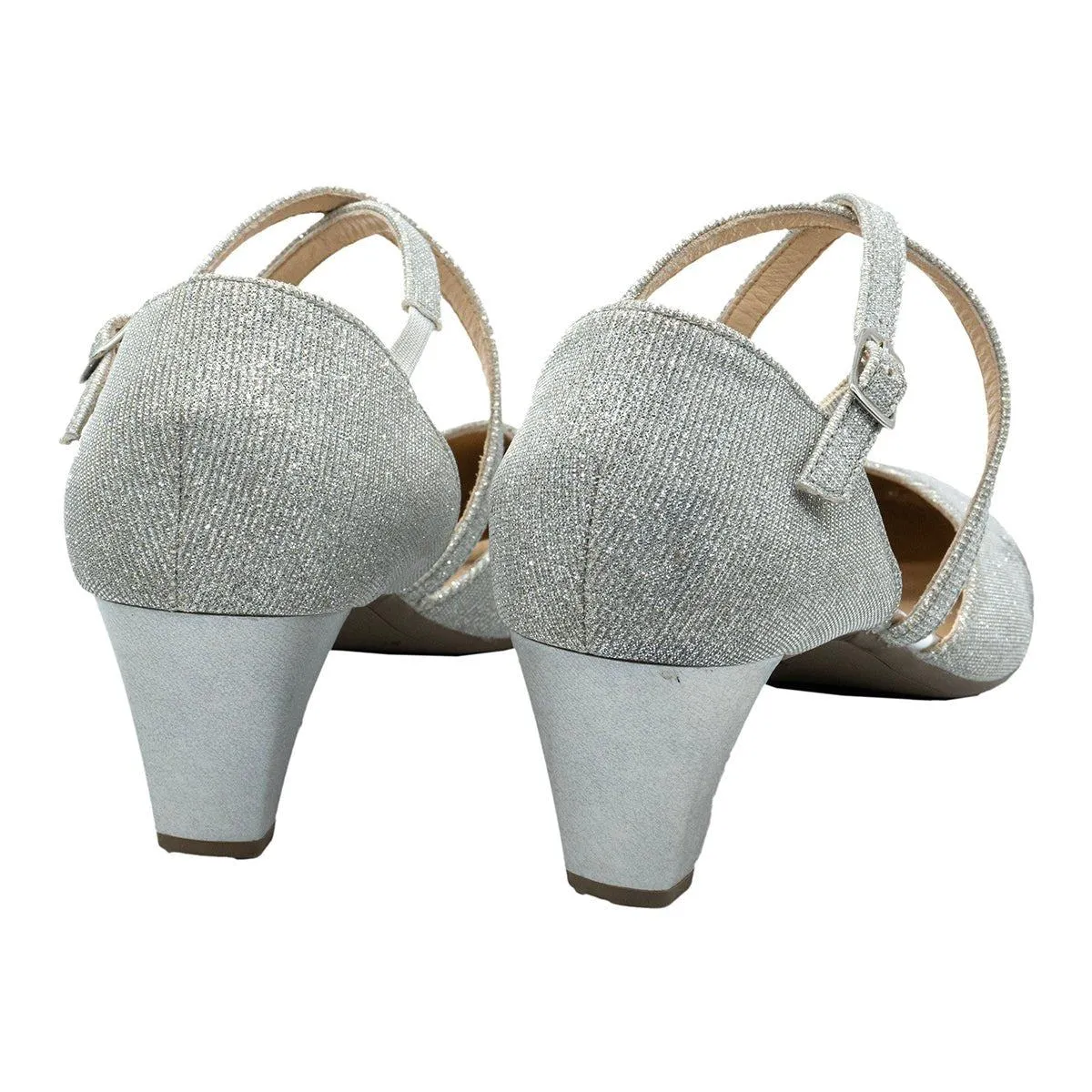 Gabor Callow High-Heel Shoes Fabric Silver Colour For Women