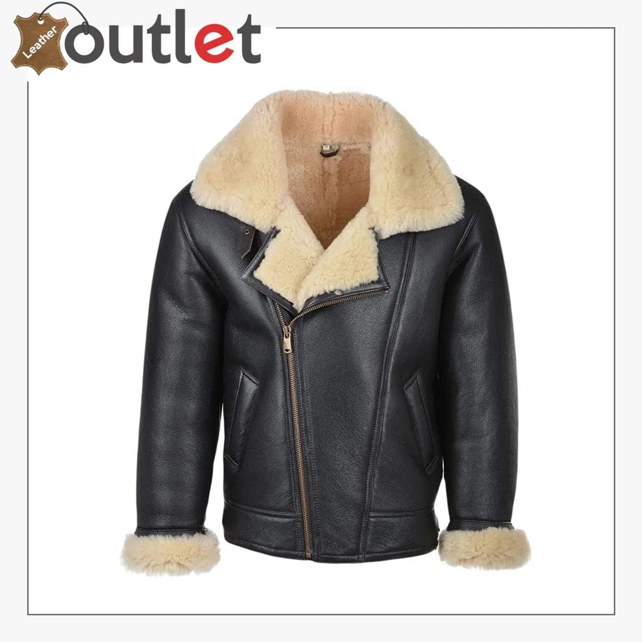 Genuine Sheepskin B3 Leather Bomber Jacket for Men