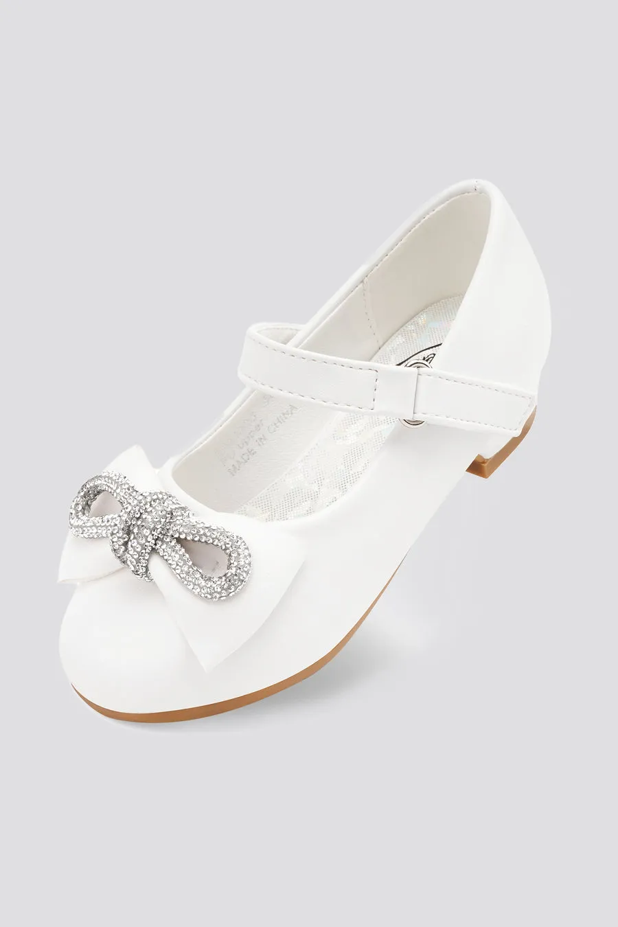 Girls Closed Toe Mary Jane Shoes | Ankle Strap Heels with Bow