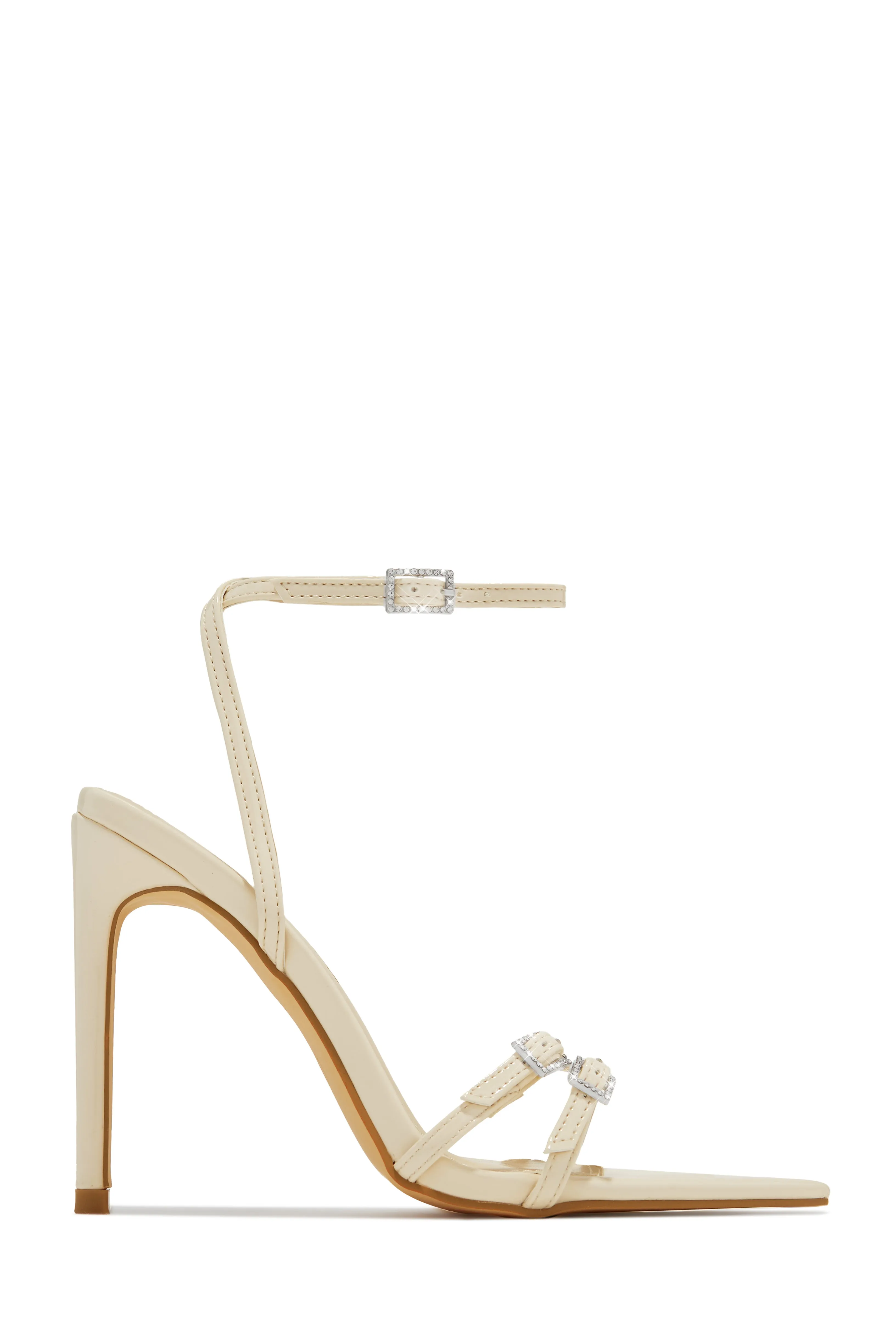 Glamorous Party Embellished High Heels - Nude