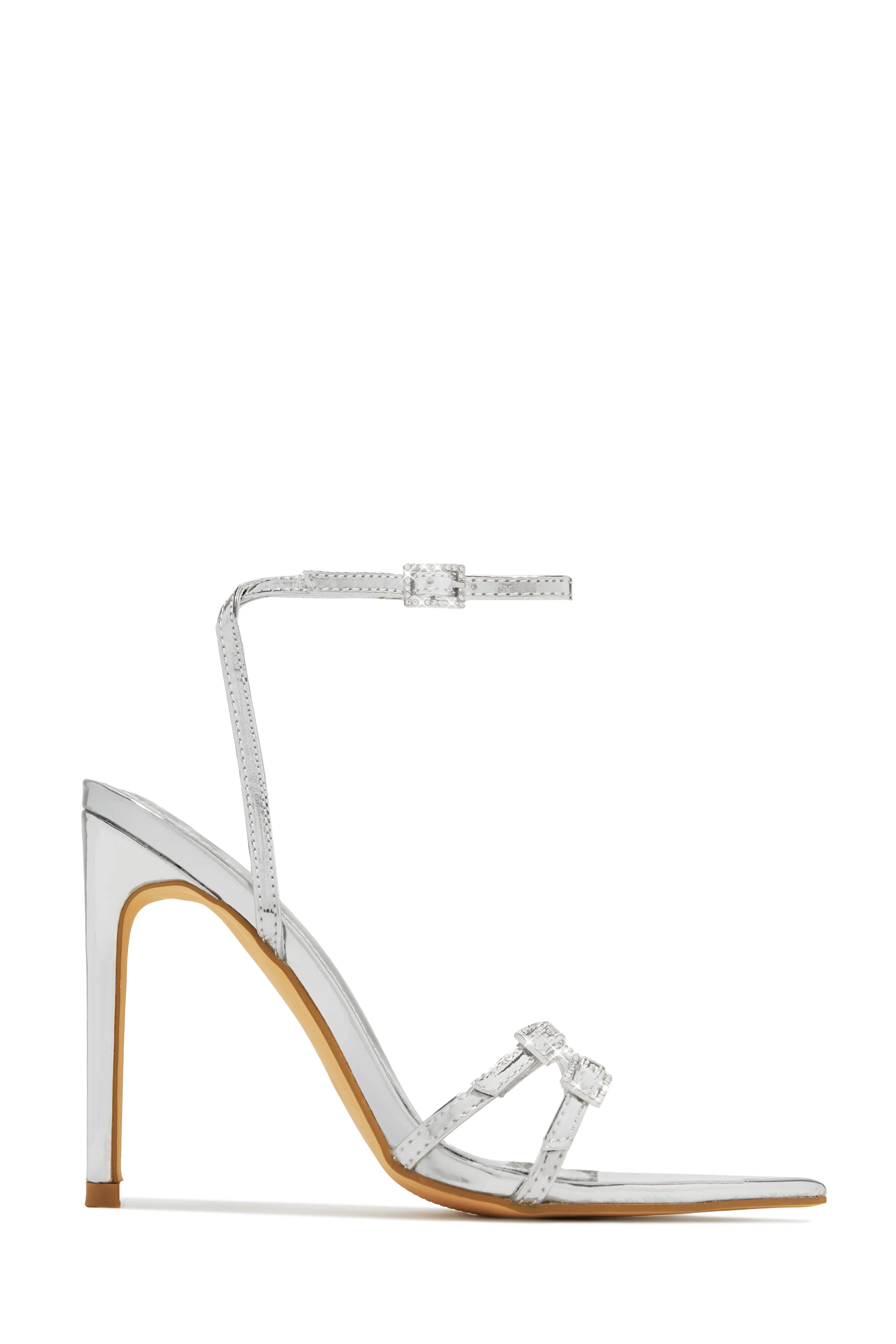 Glamorous Party Embellished High Heels - Nude