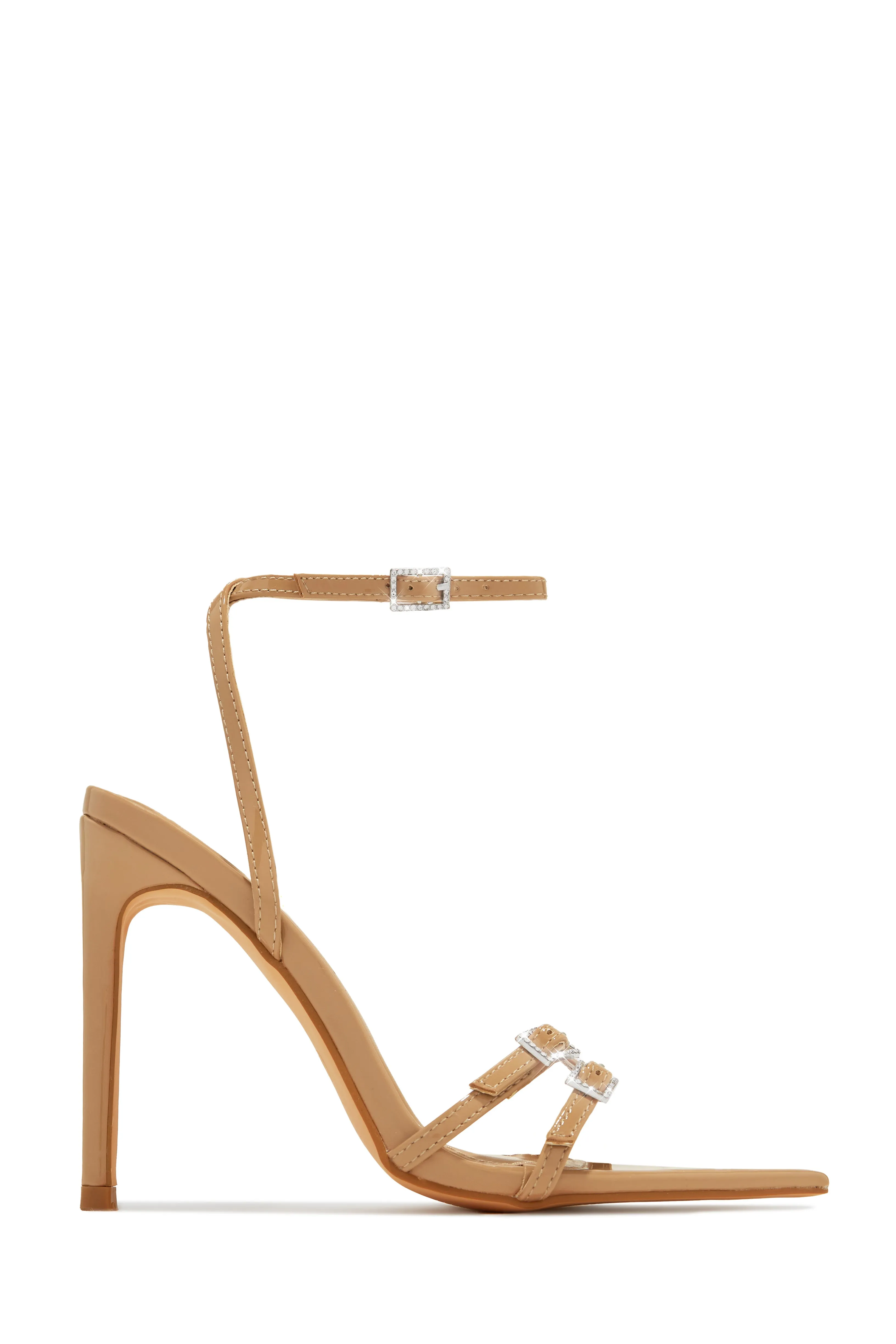 Glamorous Party Embellished High Heels - Nude