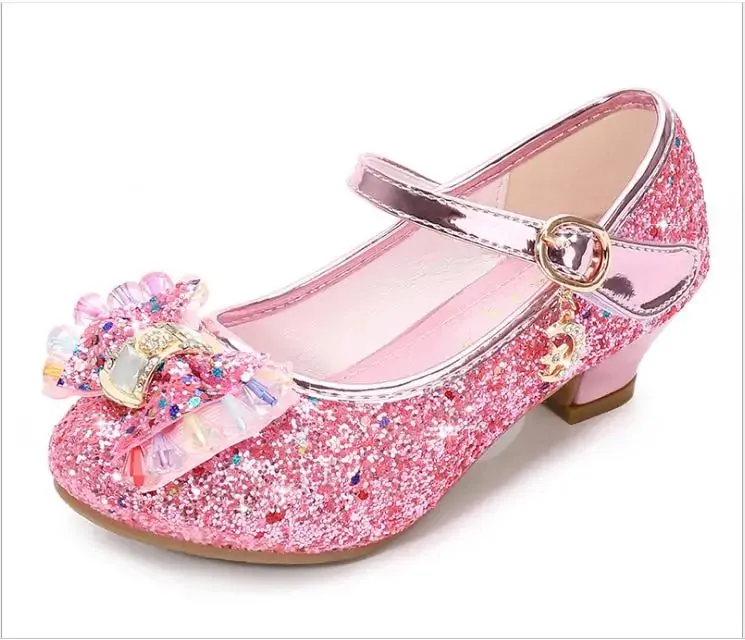 Glitter High Heel Kids Shoes