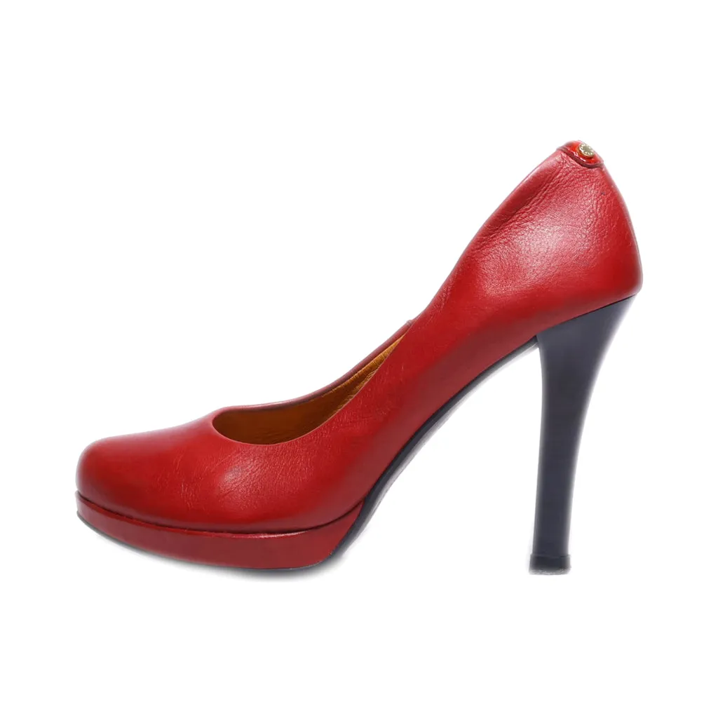 Hispanitas High-Heel Shoes Leather Red Colour For Women