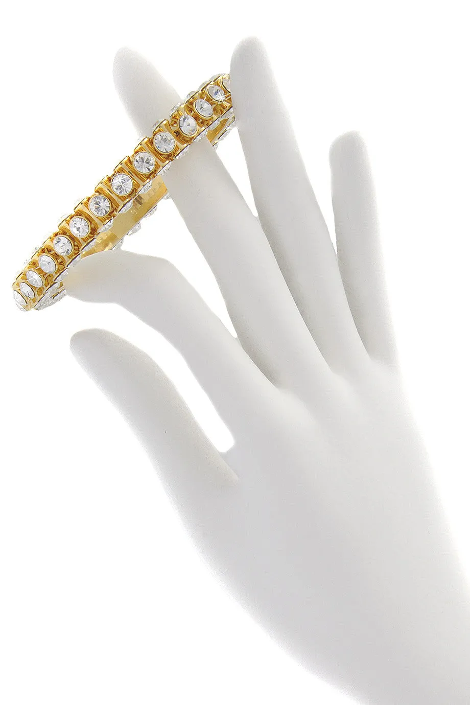 ISHARYA BLING Gold Crystal Bangle Bracelet