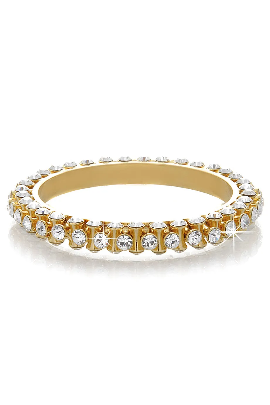 ISHARYA BLING Gold Crystal Bangle Bracelet