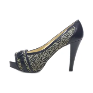 J.Bournazos Peep Toe Fabric Black Colour For Women