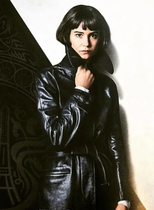 Katherine Waterston Fantastic Beasts Leather Long Coat