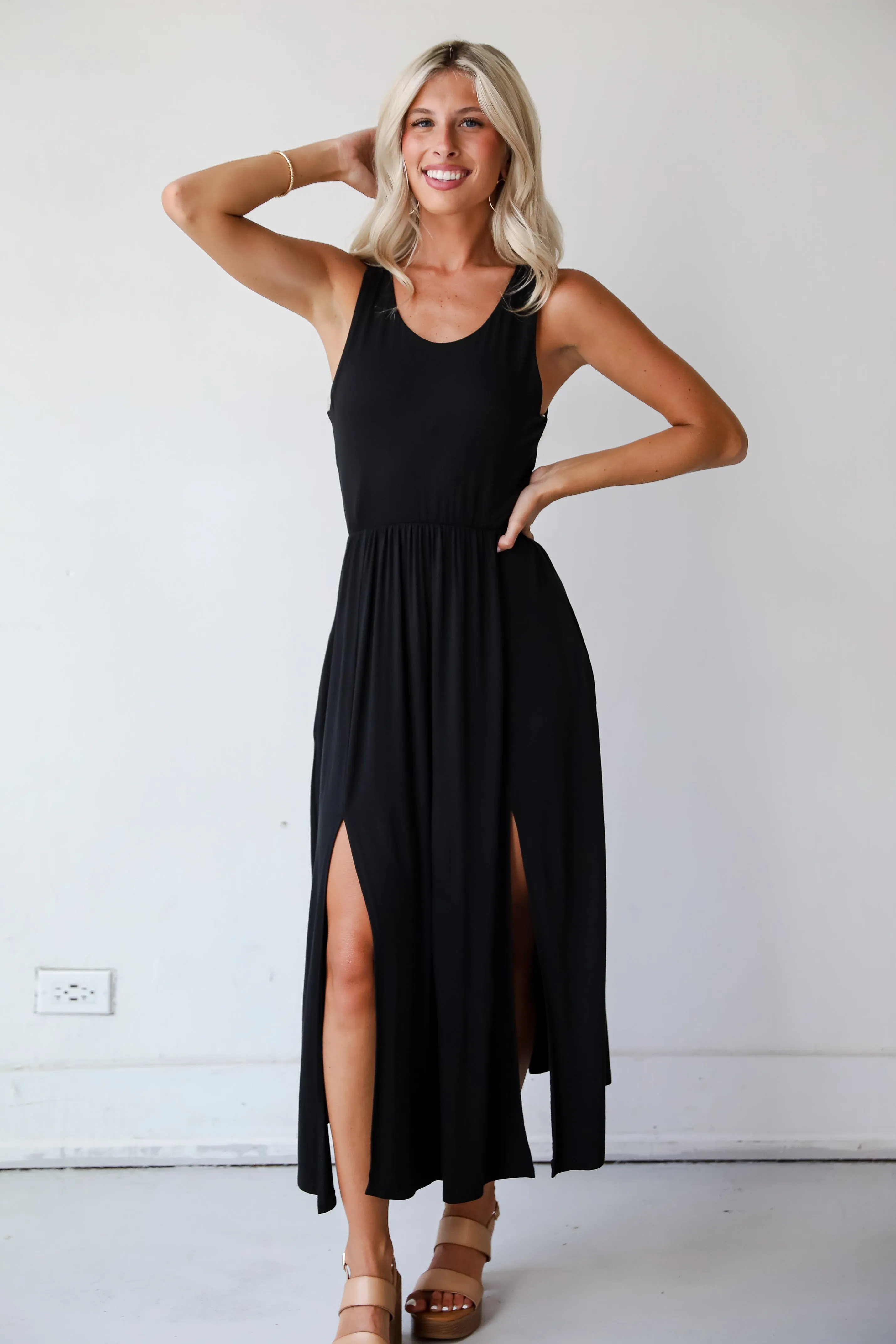 Majorly Sophisticated Black Maxi Dress