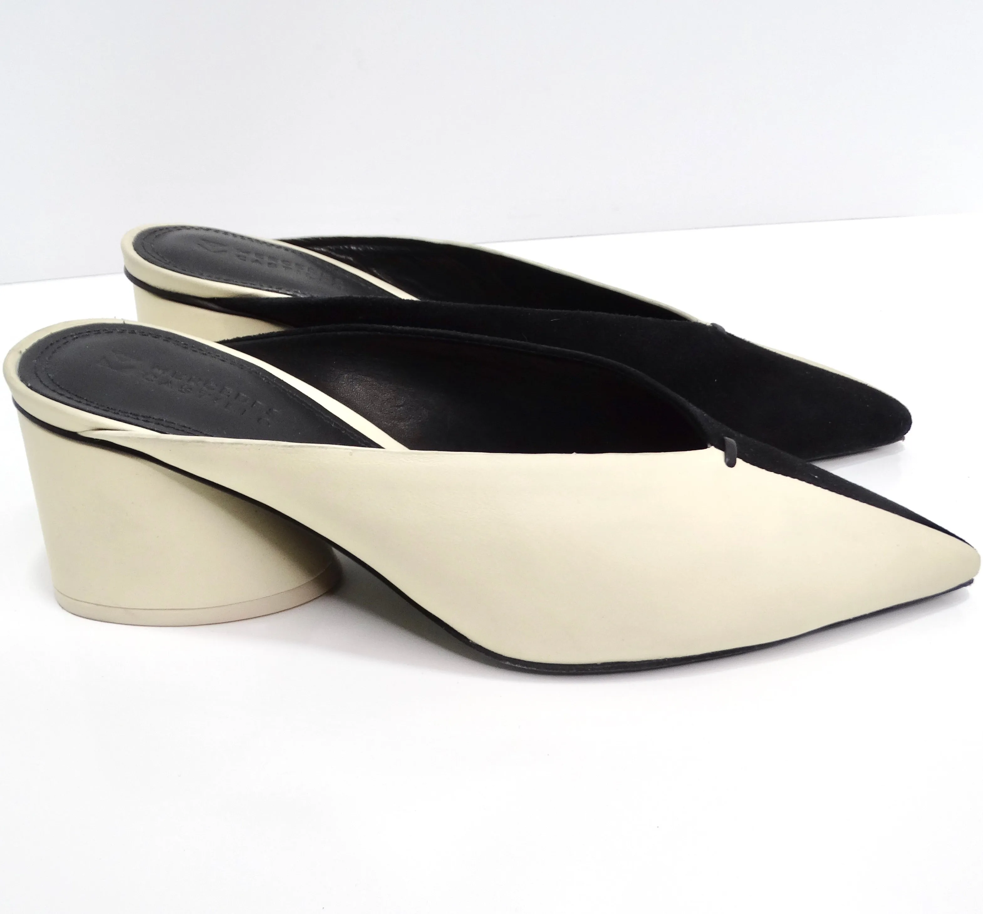 Mercedes Castillo Black/Ivory Color Block Mules