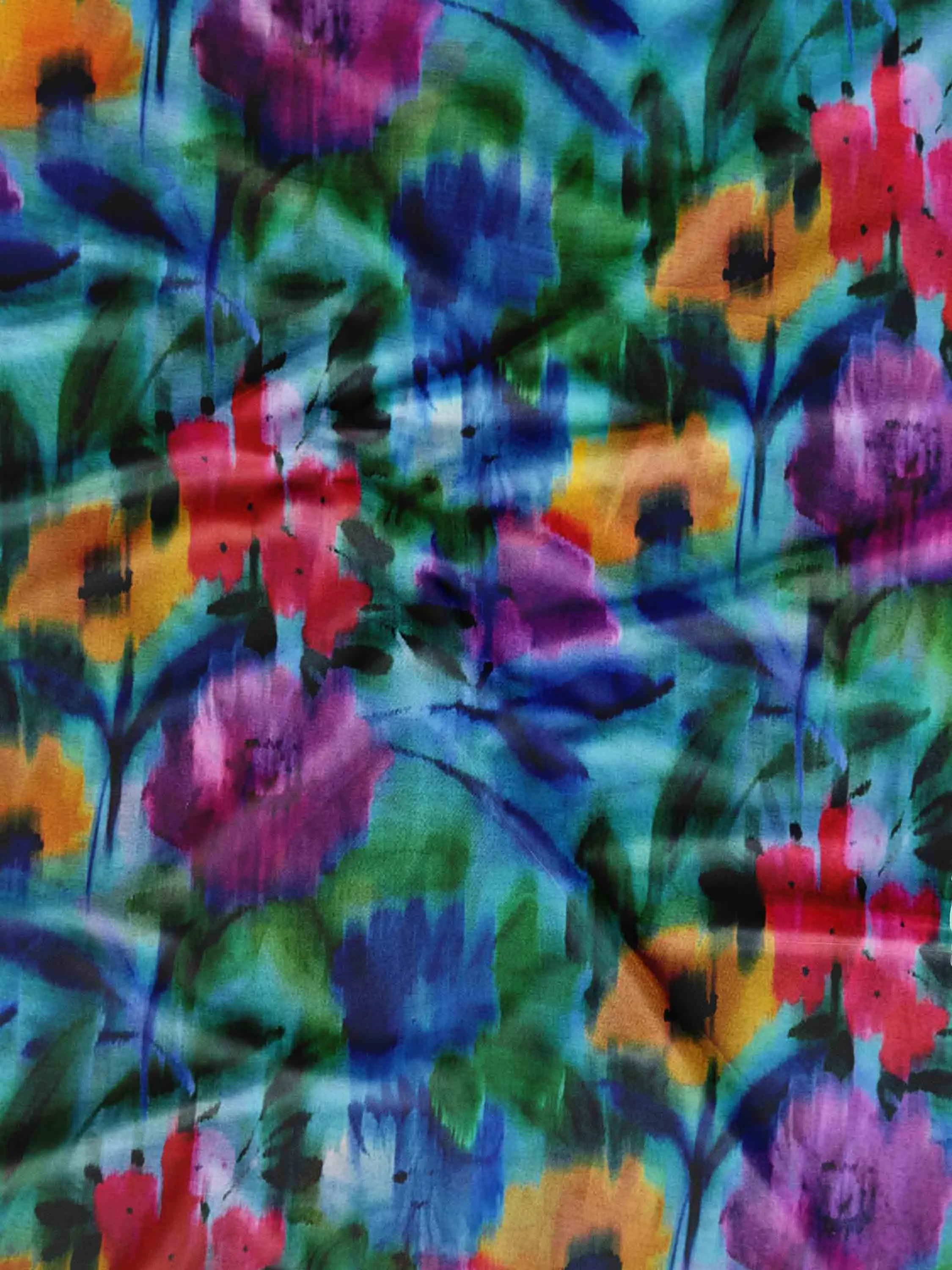 Multicolor Floral Printed Georgette Fabric