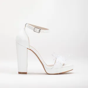 Nina - Platform Wedding Shoes with Pearls