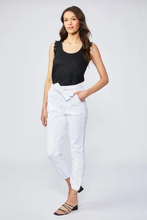 PAIGE - MAYSLIE HIGH RISE JOGGER CRISP WHITE WAS $419